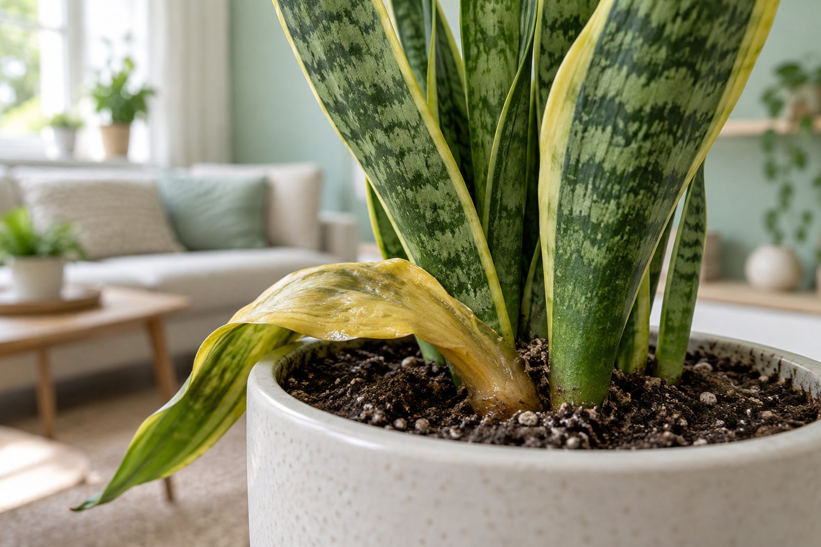 Foglie molli della sansevieria